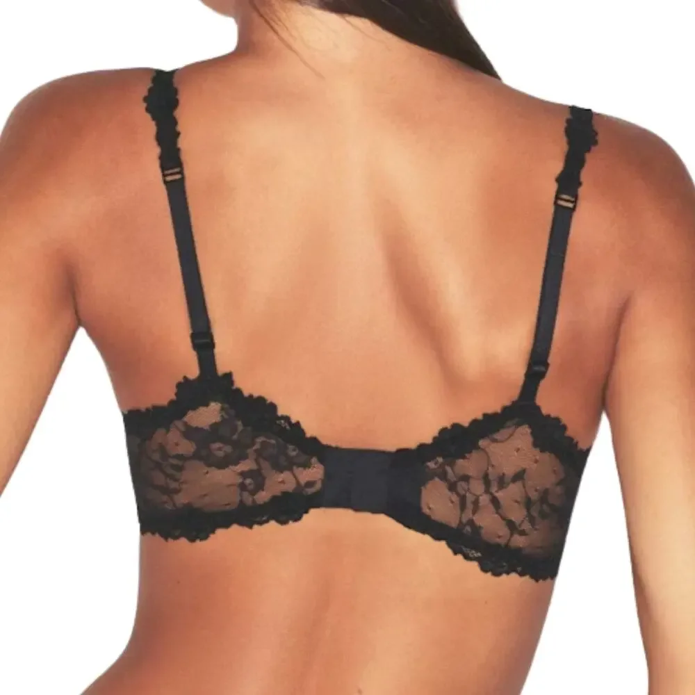 SKIMS Stretch Lace Unlined Demi Bra Onyx | Size 42A | NWT - Picture 6 of 7